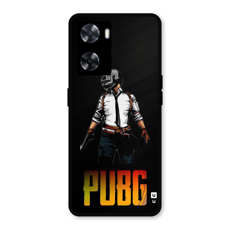 PUBG Game Art Metal Back Case for Oppo A57 2022