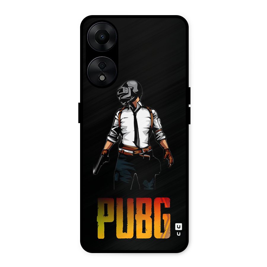 PUBG Game Art Metal Back Case for Oppo A78 5G