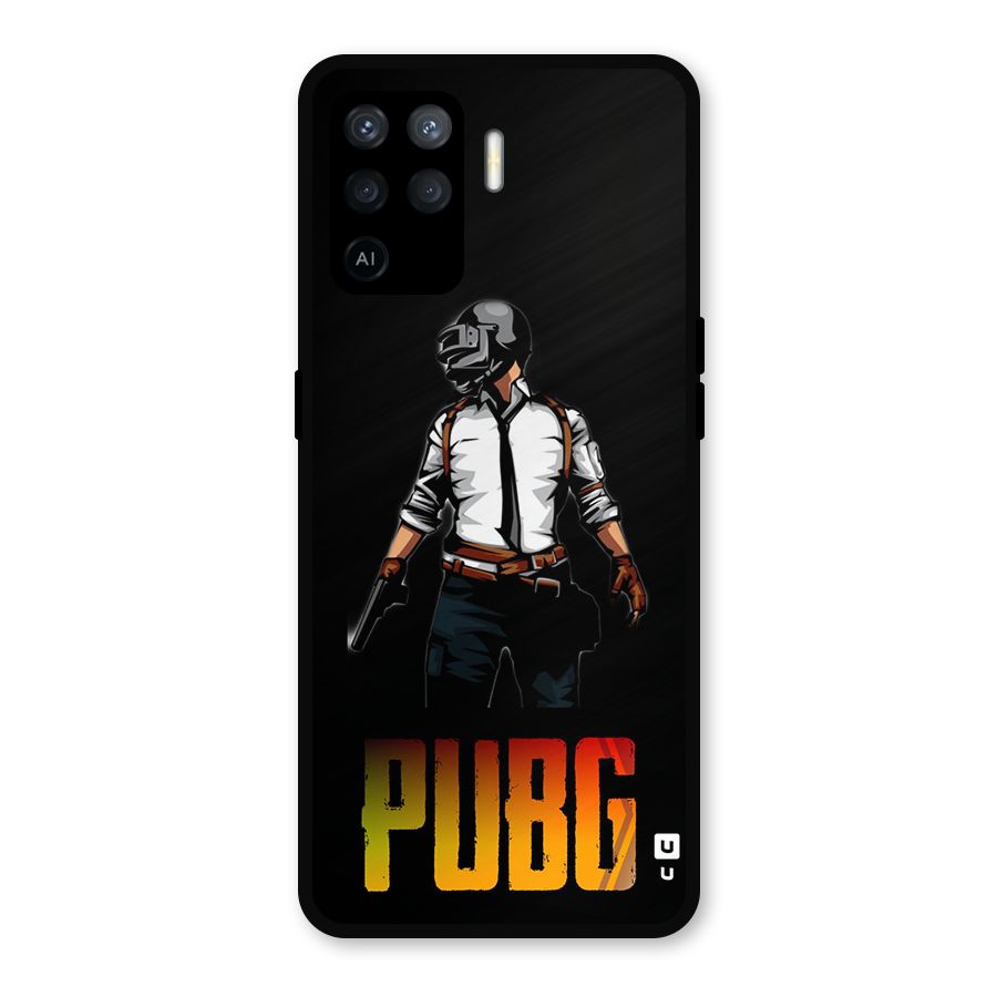 PUBG Game Art Metal Back Case for Oppo F19 Pro