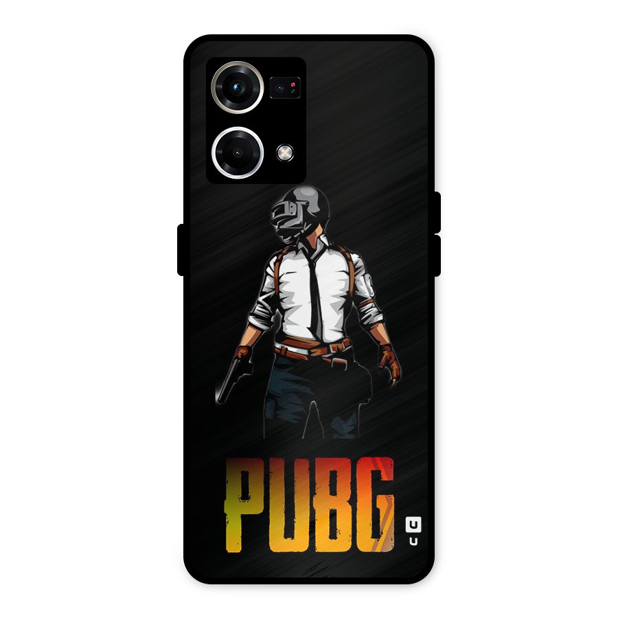 PUBG Game Art Metal Back Case for Oppo F21 Pro 4G