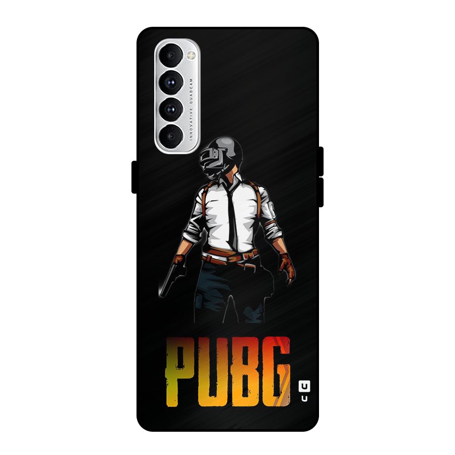 PUBG Game Art Metal Back Case for Oppo Reno4 Pro