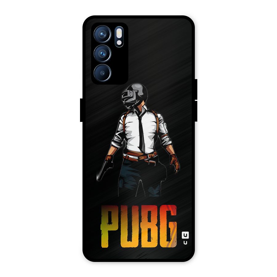 PUBG Game Art Metal Back Case for Oppo Reno6 5G