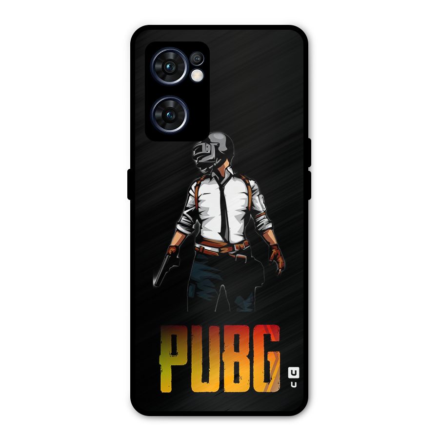 PUBG Game Art Metal Back Case for Oppo Reno7 5G