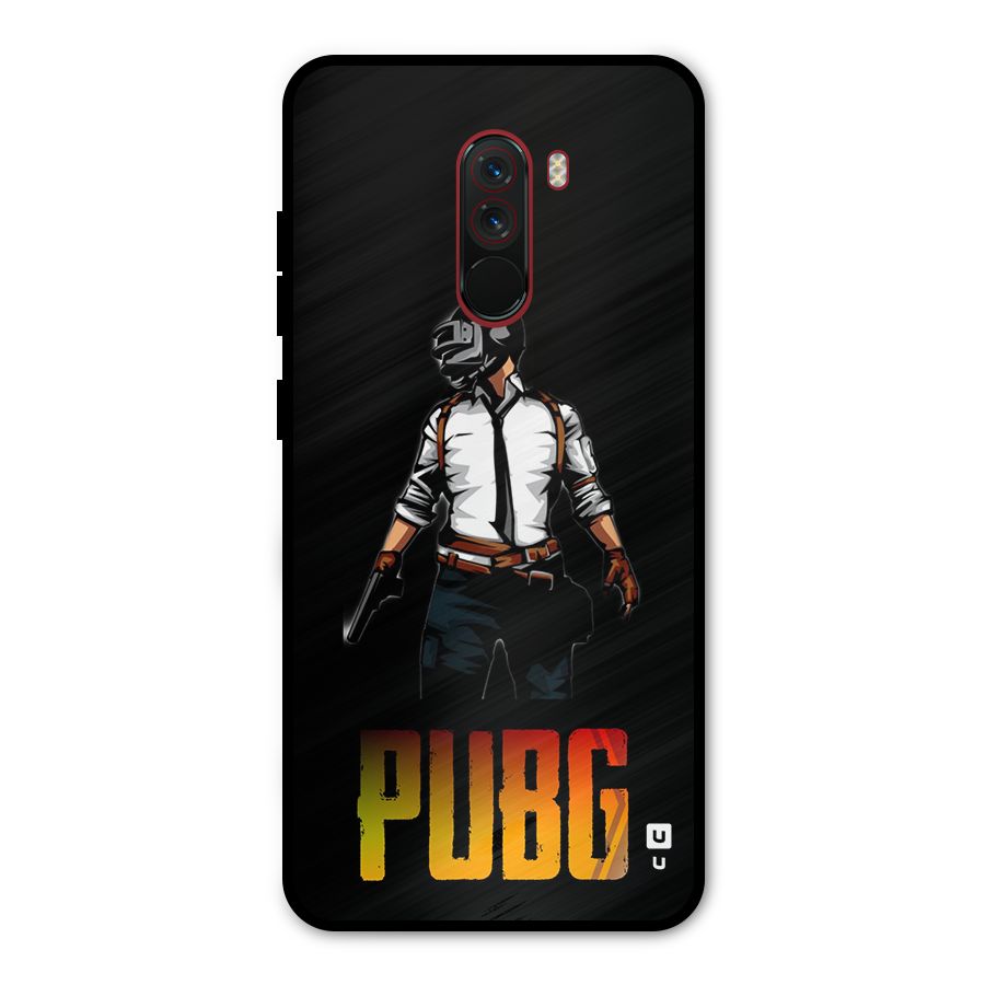 PUBG Game Art Metal Back Case for Poco F1