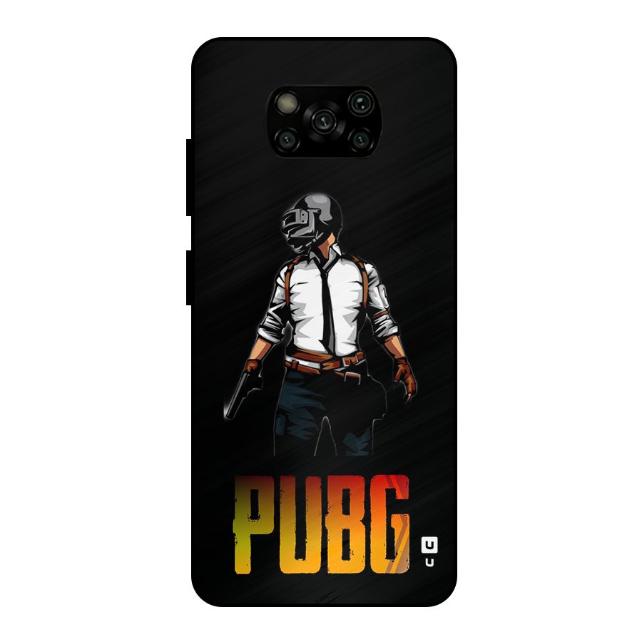PUBG Game Art Metal Back Case for Poco X3