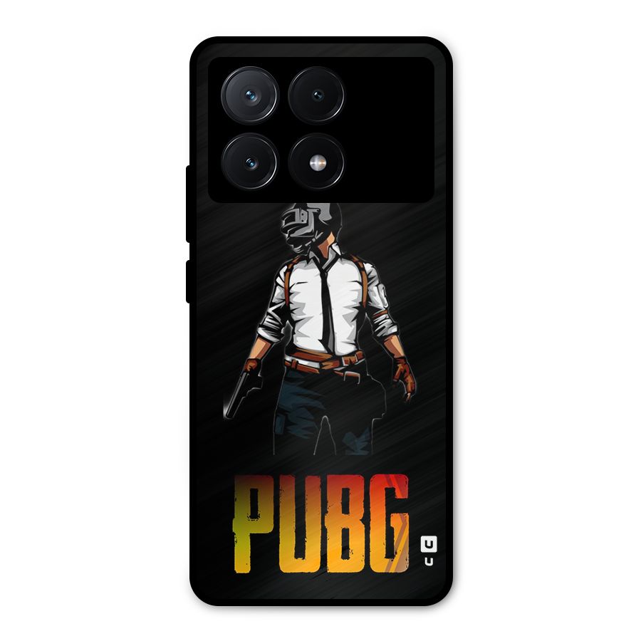 PUBG Game Art Metal Back Case for Poco X6 Pro