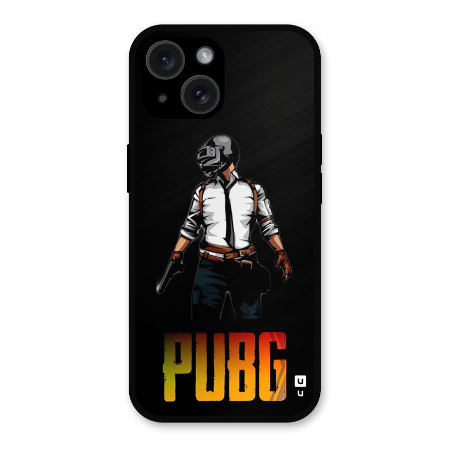 PUBG Game Art Metal Back Case for iPhone 15
