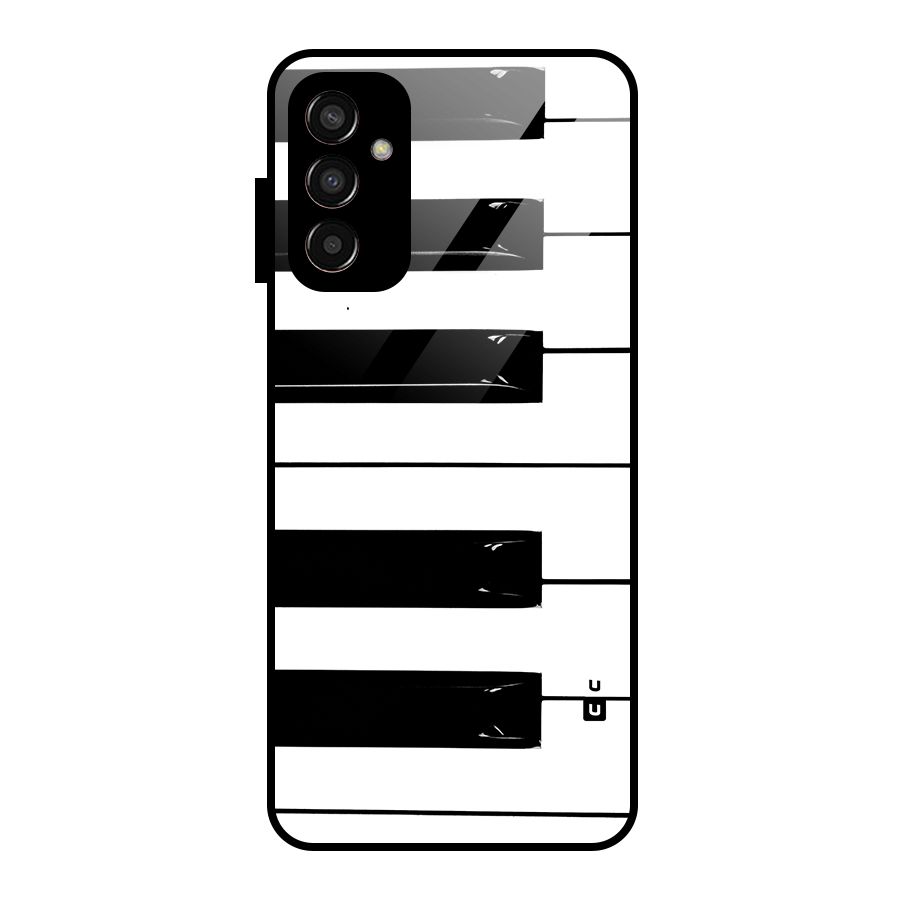 Paino Keys Printed Classy Glass Back Case for Galaxy F13