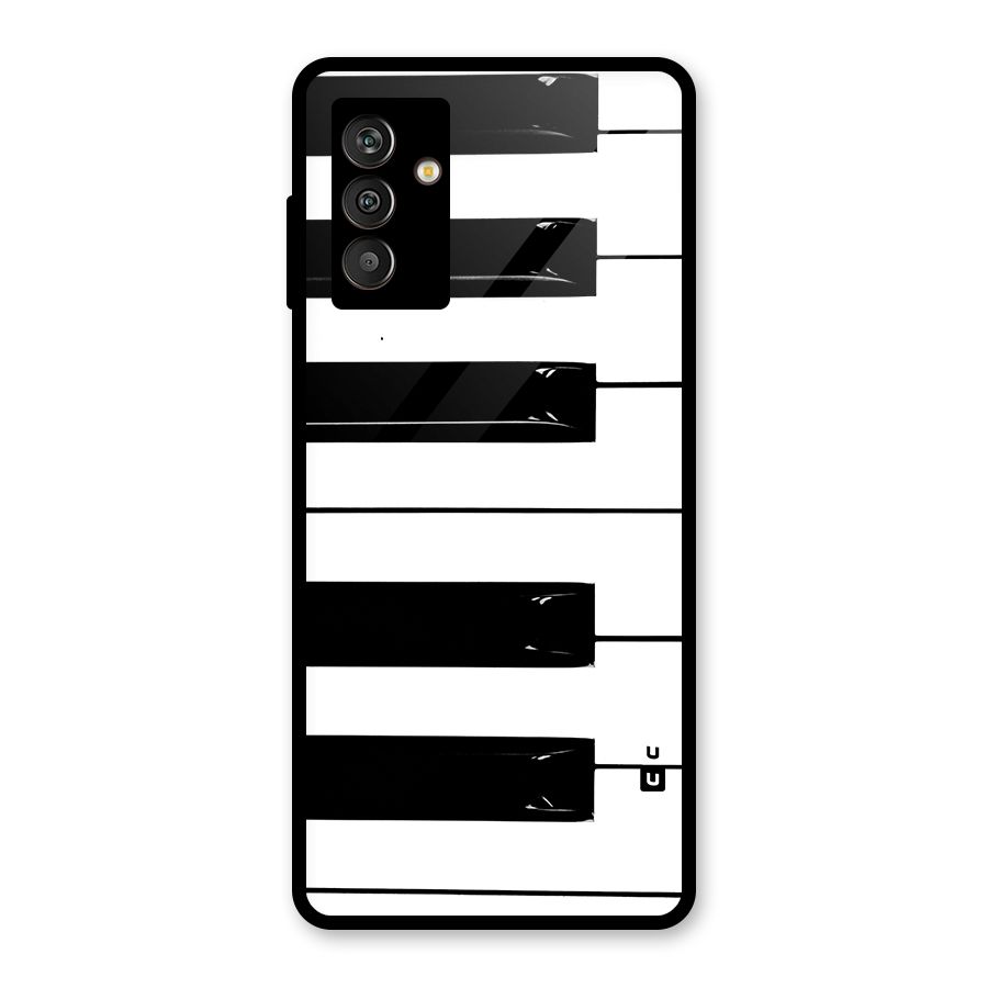 Paino Keys Printed Classy Glass Back Case for Galaxy M13