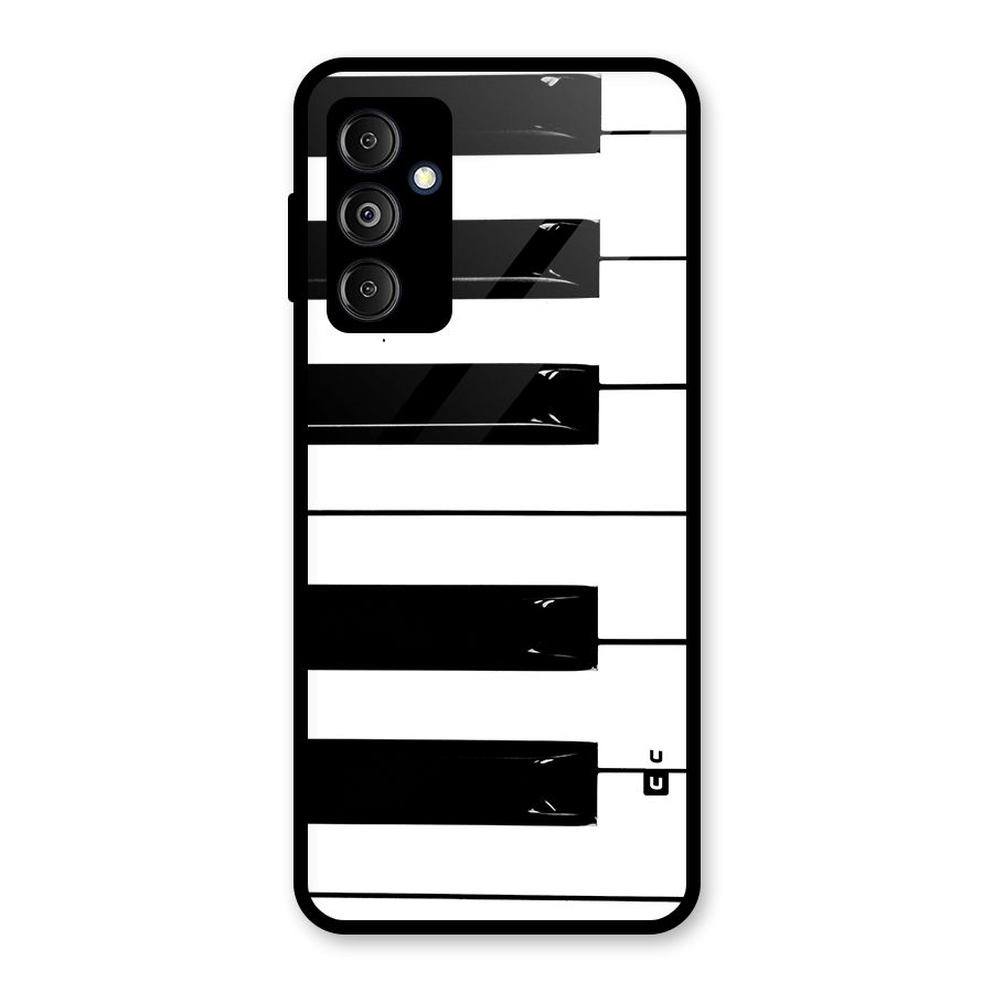 Paino Keys Printed Classy Glass Back Case for Galaxy M14 5G
