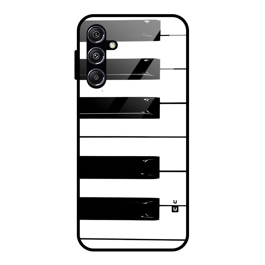 Paino Keys Printed Classy Glass Back Case for Galaxy M34 5G