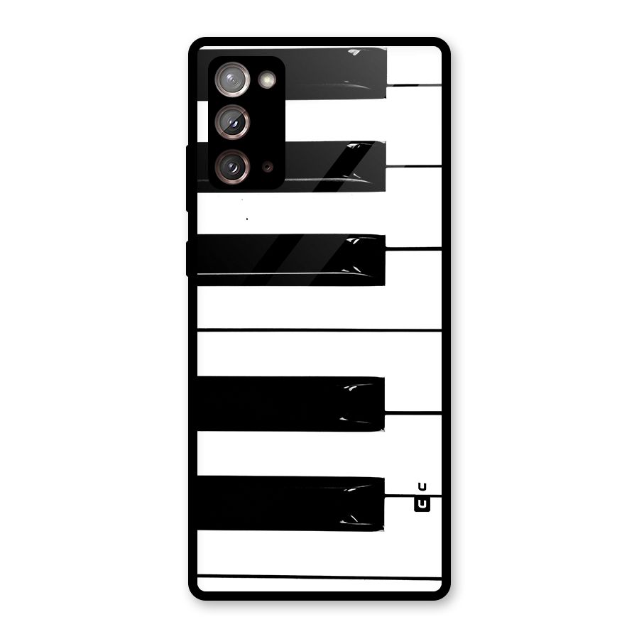 Paino Keys Printed Classy Glass Back Case for Galaxy Note 20