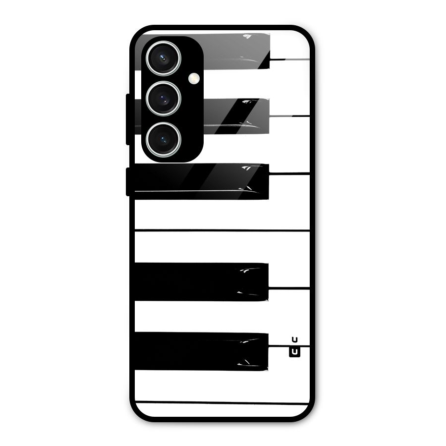 Paino Keys Printed Classy Glass Back Case for Galaxy S23 FE