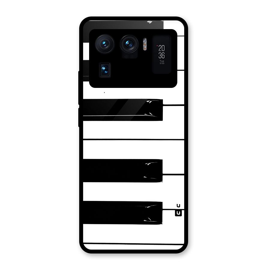 Paino Keys Printed Classy Glass Back Case for Mi 11 Ultra