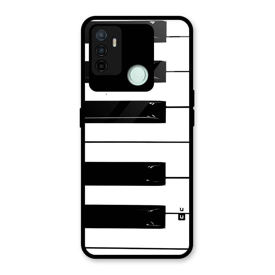 Paino Keys Printed Classy Glass Back Case for Oppo A53