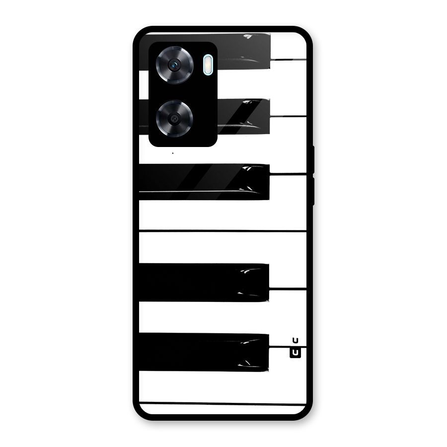 Paino Keys Printed Classy Glass Back Case for Oppo A77s