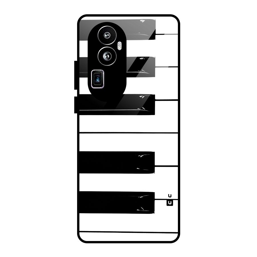 Paino Keys Printed Classy Glass Back Case for Oppo Reno10 Pro Plus