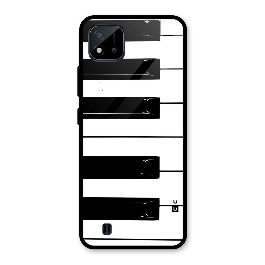 Paino Keys Printed Classy Glass Back Case for Realme C11 2021