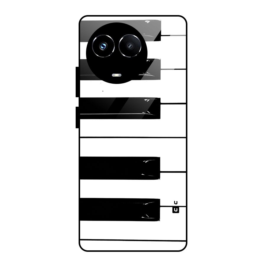 Paino Keys Printed Classy Glass Back Case for Realme Narzo 60X