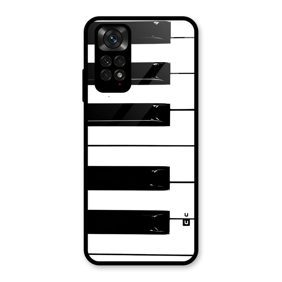 Paino Keys Printed Classy Glass Back Case for Redmi Note 11S