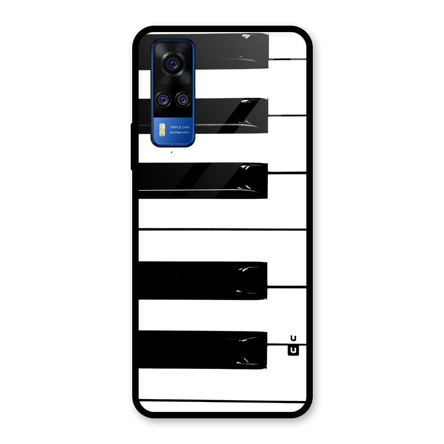Paino Keys Printed Classy Glass Back Case for Vivo Y31