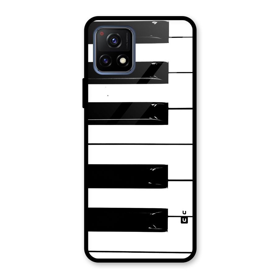 Paino Keys Printed Classy Glass Back Case for Vivo Y72 5G