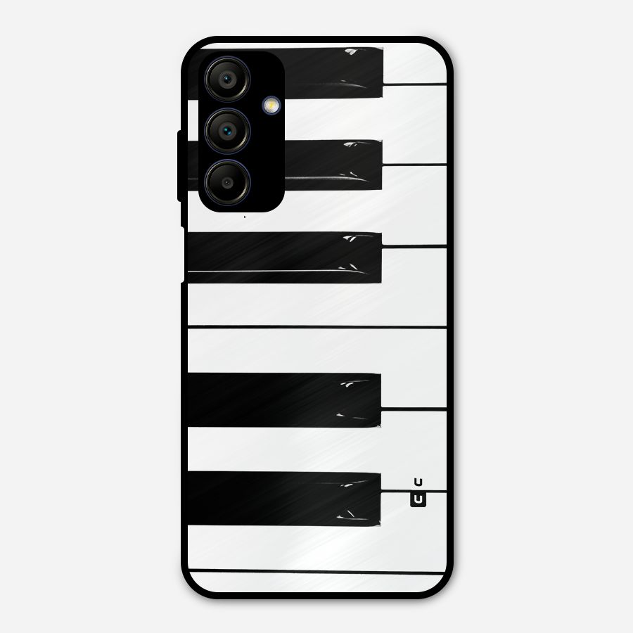 Paino Keys Printed Classy Metal Back Case for Galaxy A15 5G