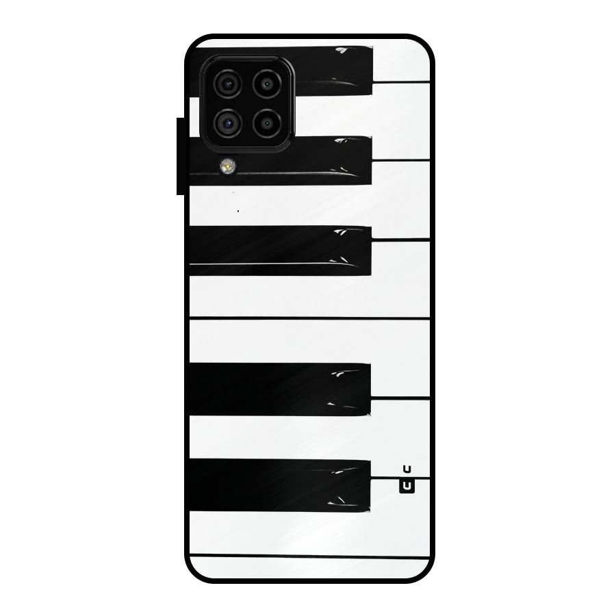 Paino Keys Printed Classy Metal Back Case for Galaxy A22 4G