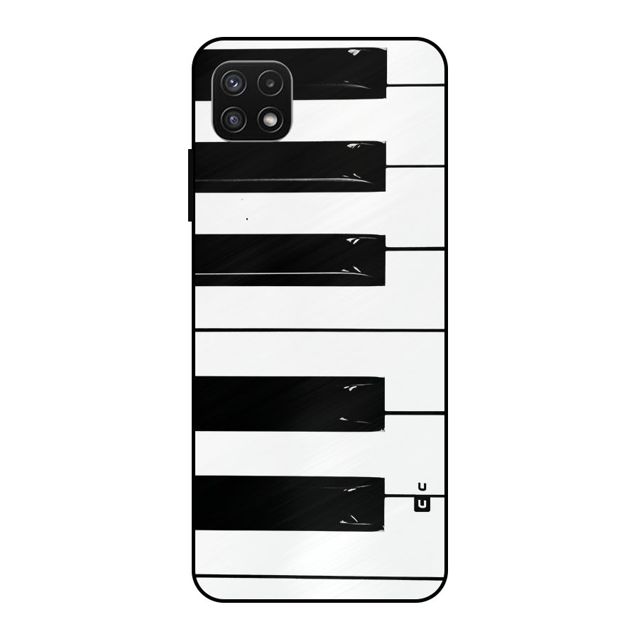 Paino Keys Printed Classy Metal Back Case for Galaxy A22 5G