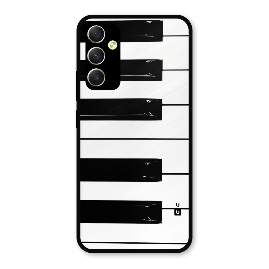 Paino Keys Printed Classy Metal Back Case for Galaxy A34