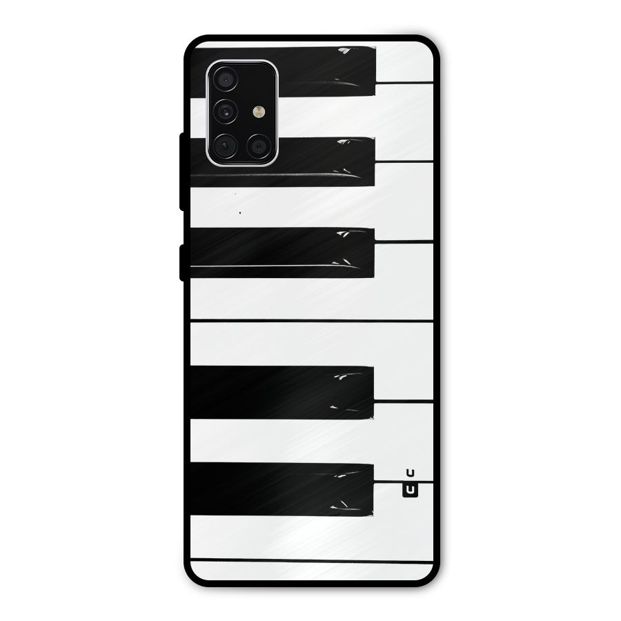 Paino Keys Printed Classy Metal Back Case for Galaxy A51