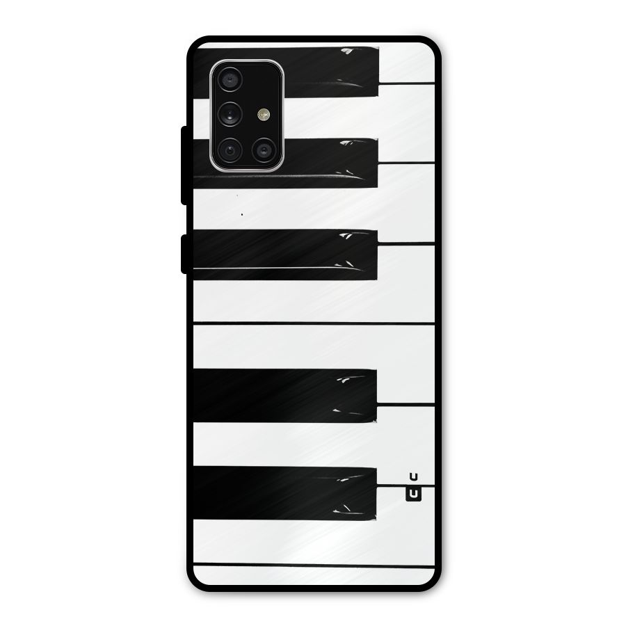 Paino Keys Printed Classy Metal Back Case for Galaxy A71