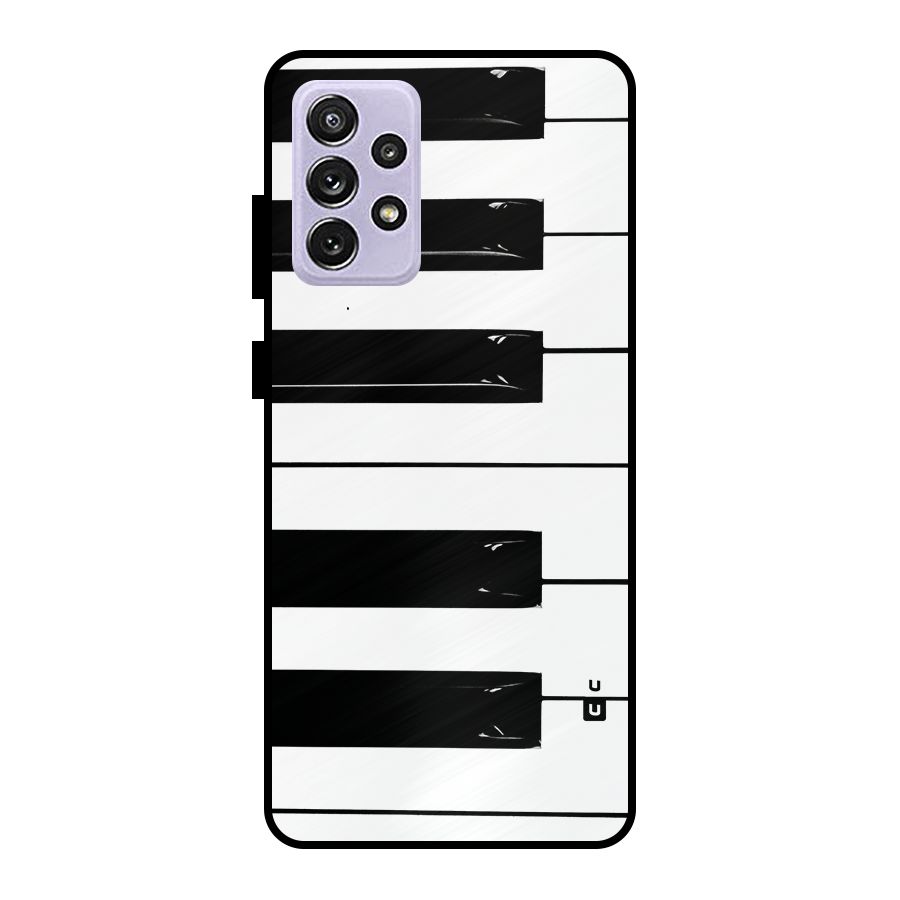 Paino Keys Printed Classy Metal Back Case for Galaxy A72