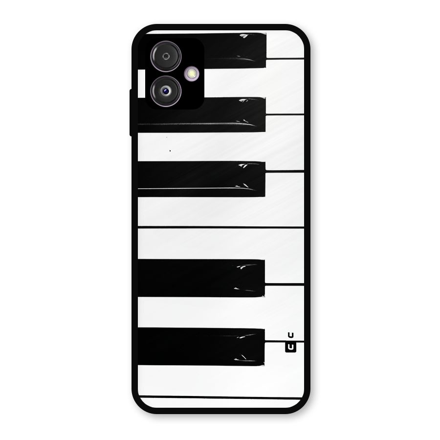 Paino Keys Printed Classy Metal Back Case for Galaxy F14