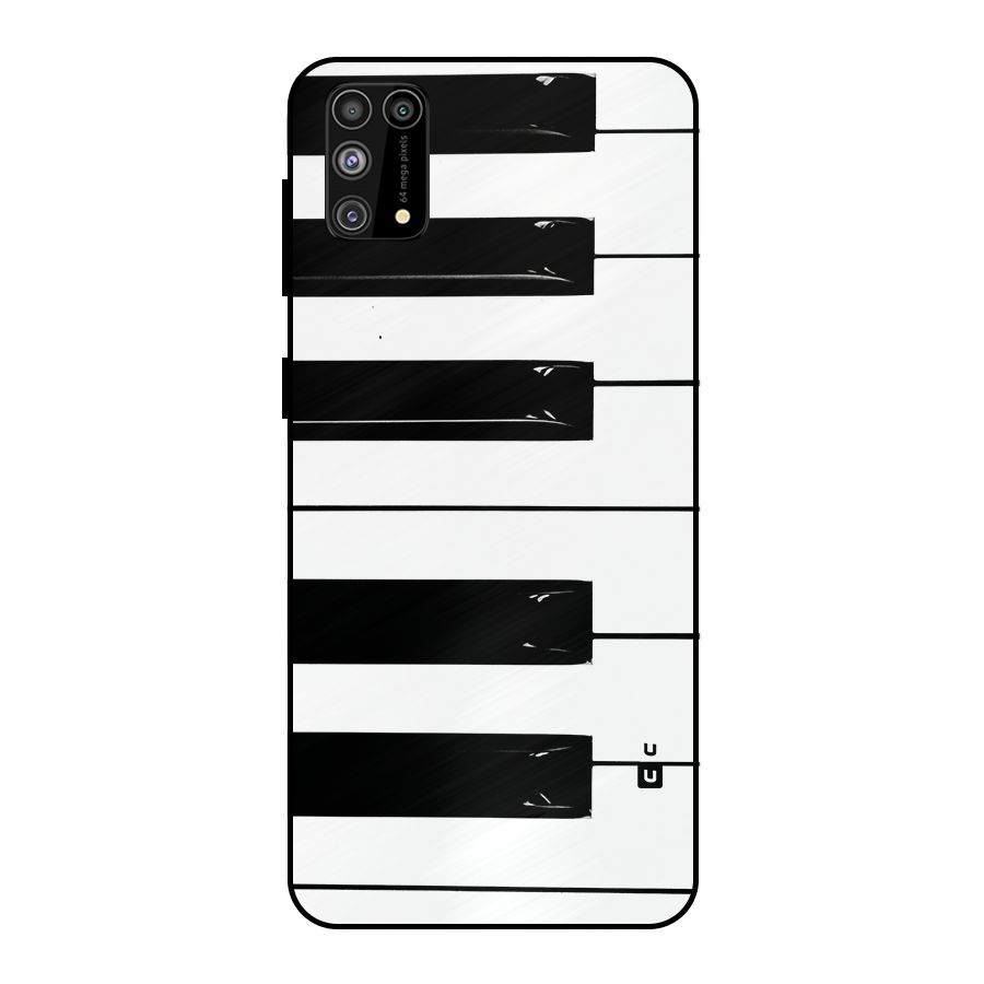 Paino Keys Printed Classy Metal Back Case for Galaxy F41