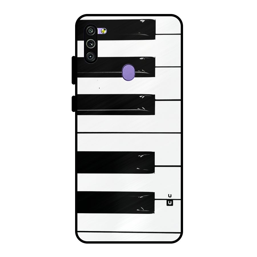 Paino Keys Printed Classy Metal Back Case for Galaxy M11