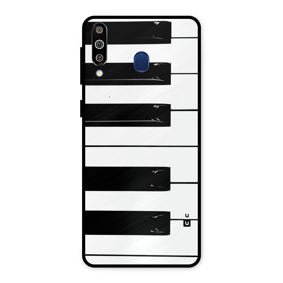 Paino Keys Printed Classy Metal Back Case for Galaxy M30