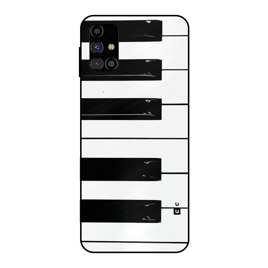 Paino Keys Printed Classy Metal Back Case for Galaxy M31s