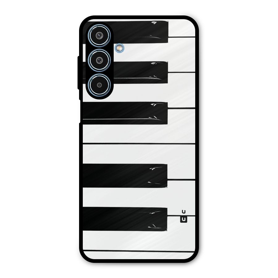 Paino Keys Printed Classy Metal Back Case for Galaxy M35