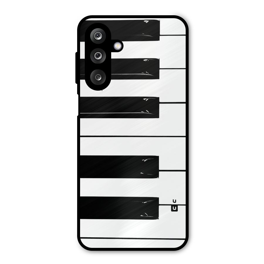 Paino Keys Printed Classy Metal Back Case for Galaxy M36