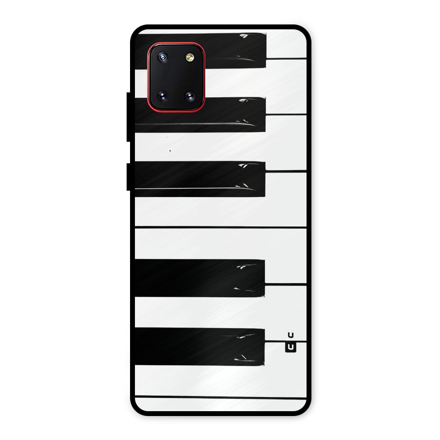 Paino Keys Printed Classy Metal Back Case for Galaxy Note 10 Lite