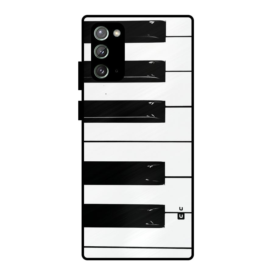 Paino Keys Printed Classy Metal Back Case for Galaxy Note 20