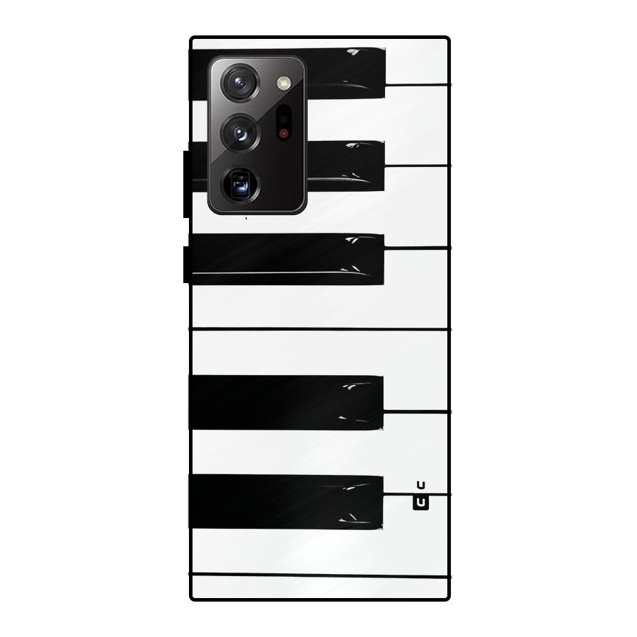 Paino Keys Printed Classy Metal Back Case for Galaxy Note 20 Ultra