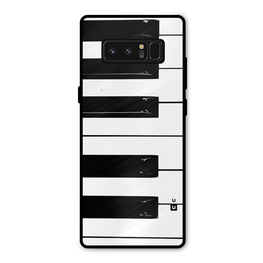 Paino Keys Printed Classy Metal Back Case for Galaxy Note 8