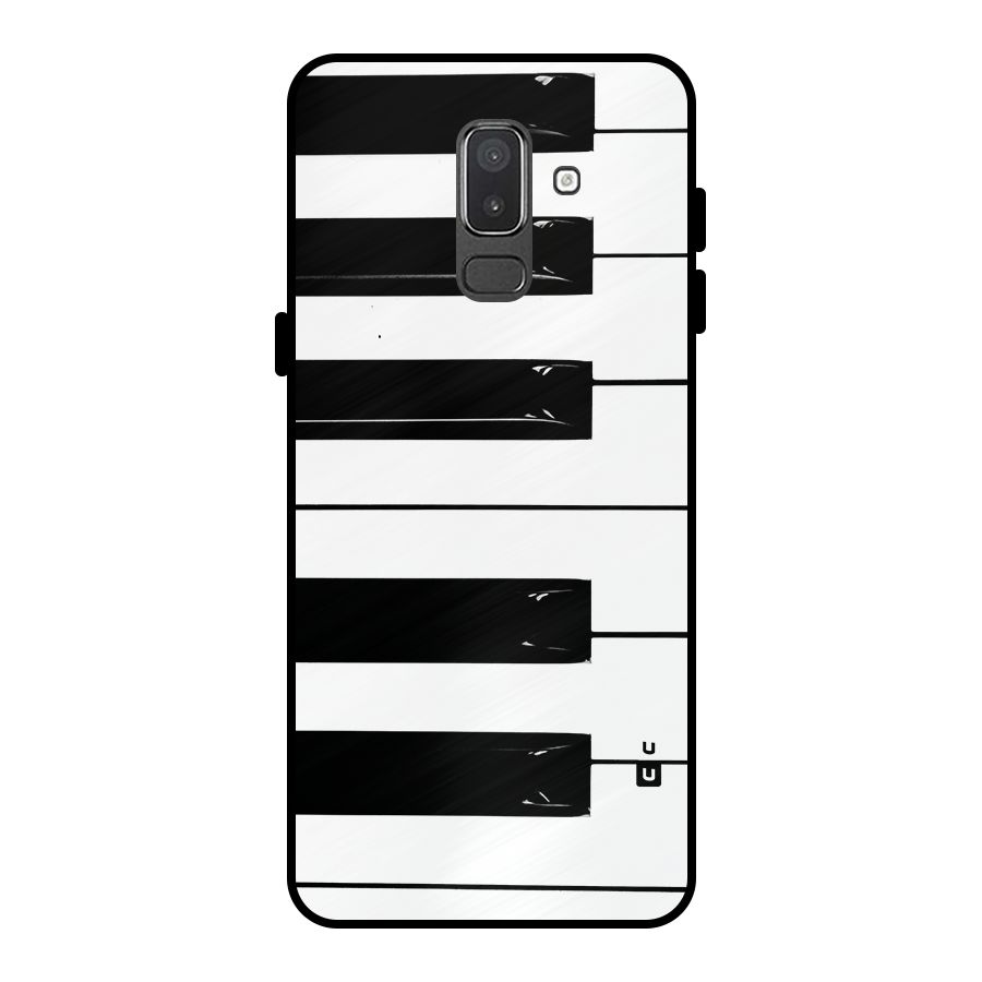 Paino Keys Printed Classy Metal Back Case for Galaxy On8 (2018)