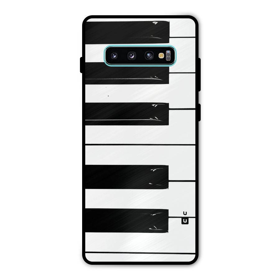 Paino Keys Printed Classy Metal Back Case for Galaxy S10 Plus