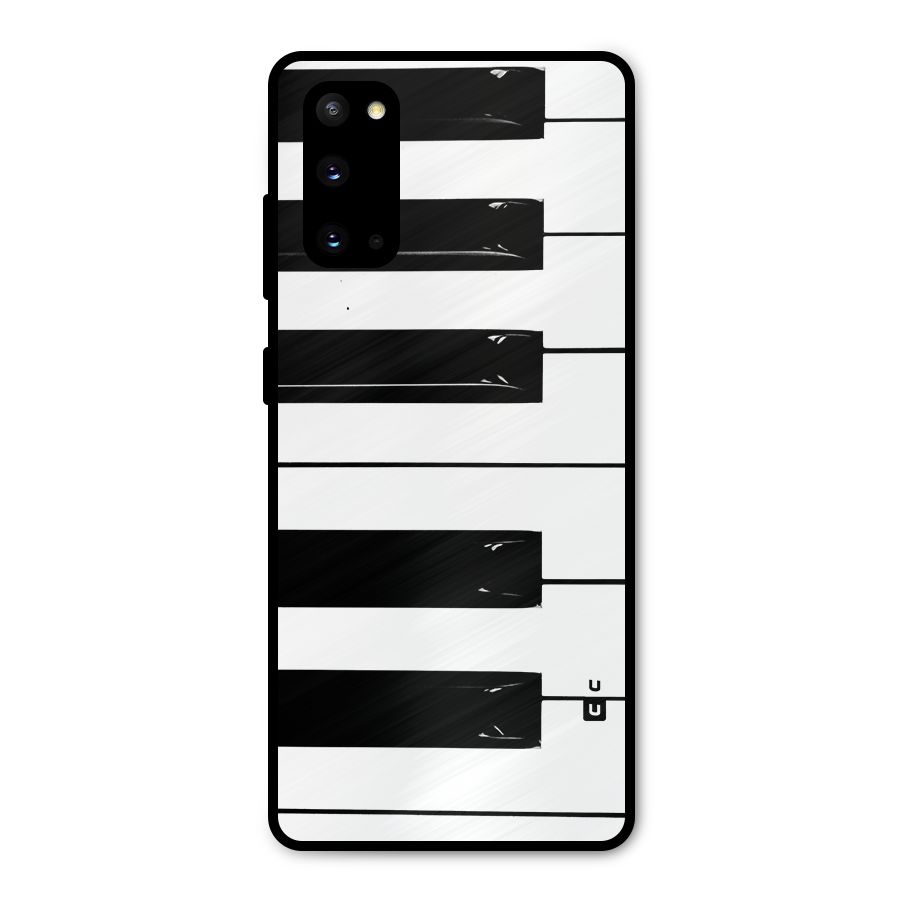 Paino Keys Printed Classy Metal Back Case for Galaxy S20