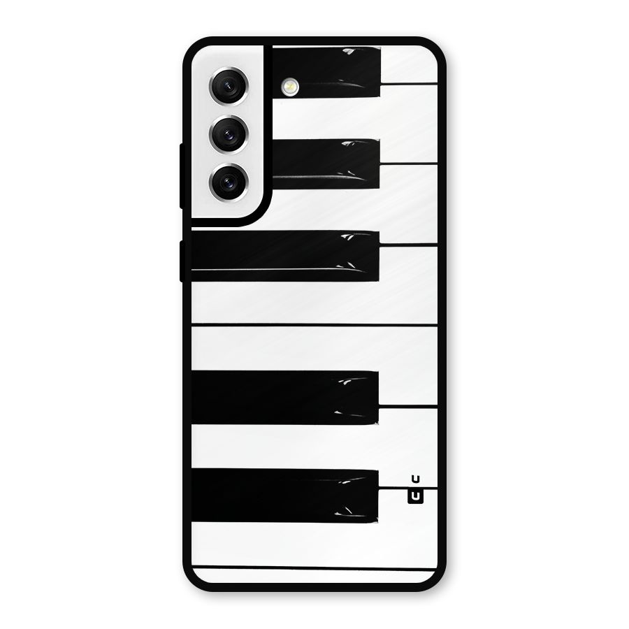 Paino Keys Printed Classy Metal Back Case for Galaxy S21 FE 5G
