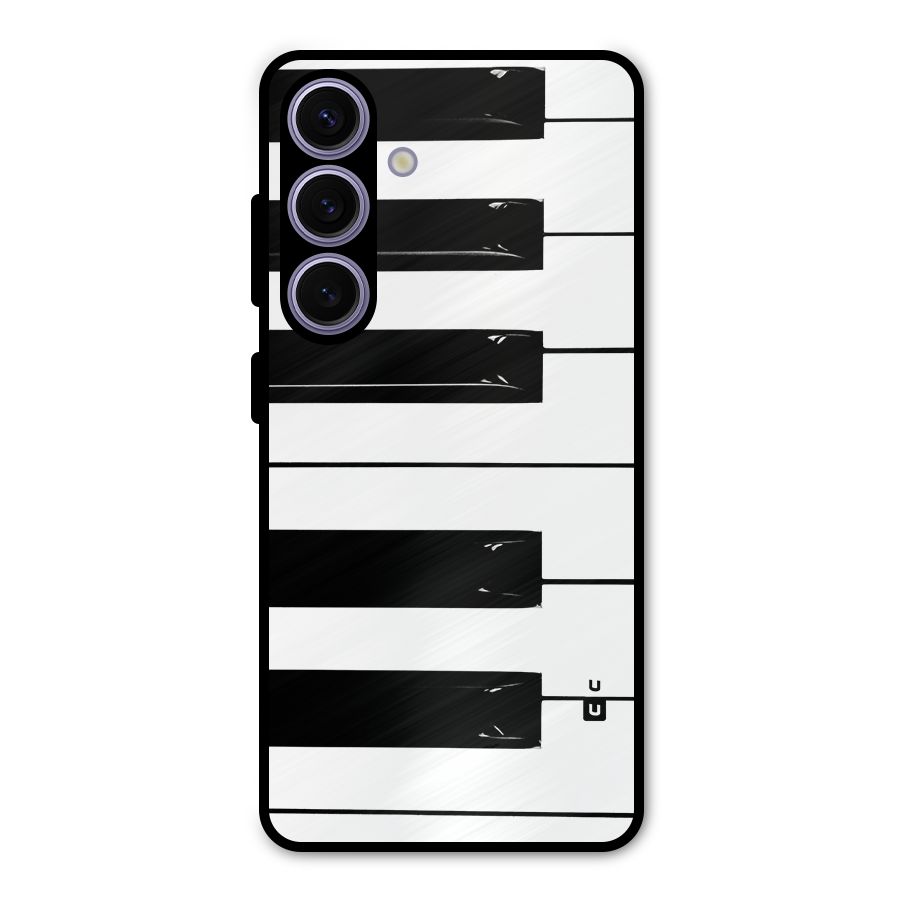 Paino Keys Printed Classy Metal Back Case for Galaxy S24