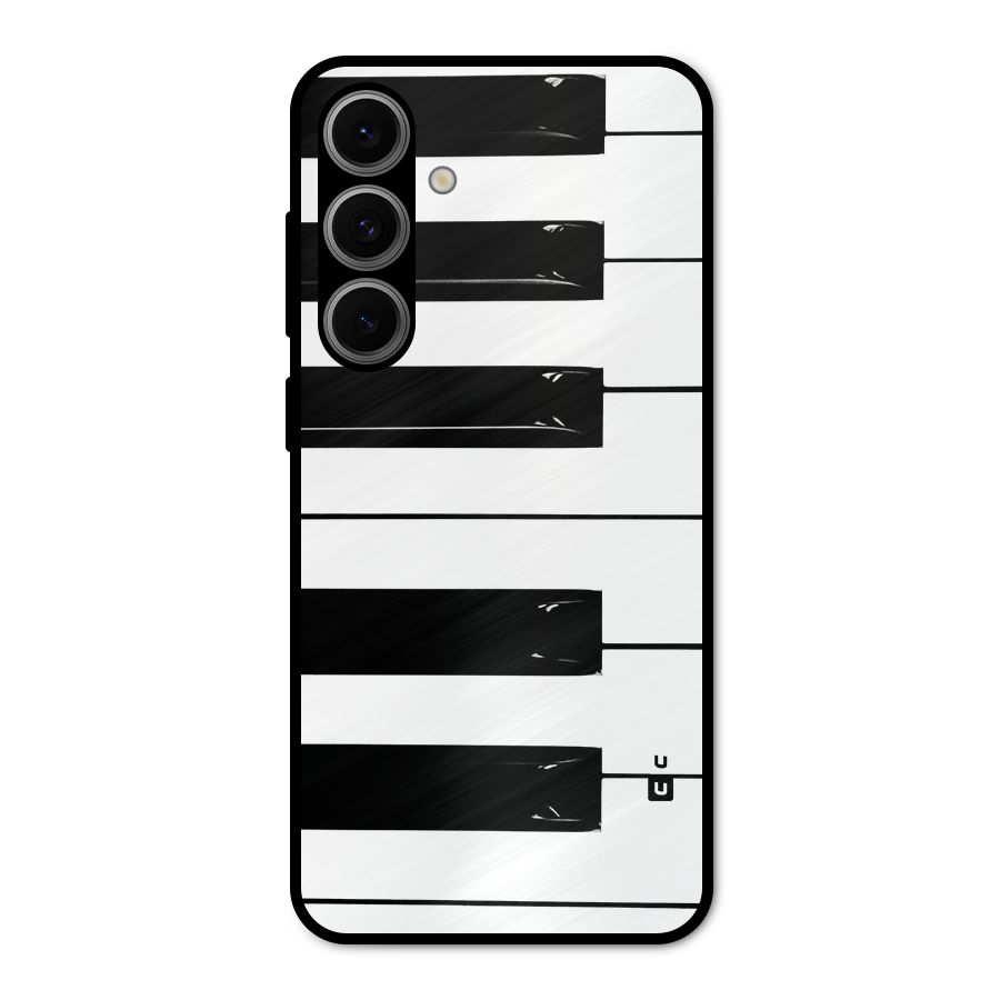 Paino Keys Printed Classy Metal Back Case for Galaxy S24 FE